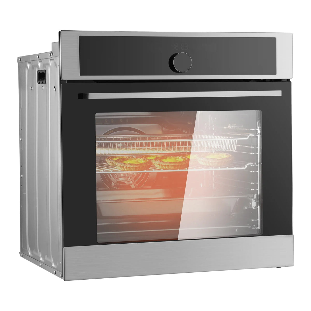 KFFKFF Solo Wall Oven, 24" Electrically Integrated Wall Oven with 16 Culinary Functions, 2.68 Cu.Ft Electric Wall Ovens with Timing Device, 3150W Electric Oven inclusive of Baking Rack and Tray