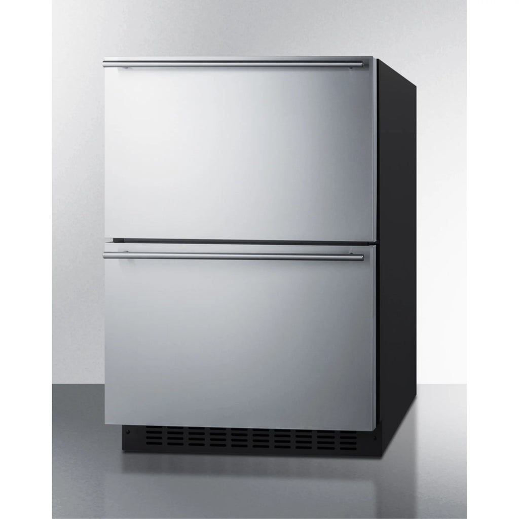 24" Wide 2-Drawer All-Freezer, ADA Compliant, black