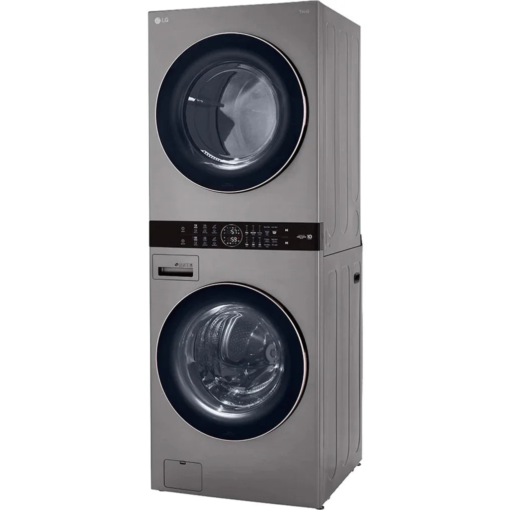 LG WKE100HVA 4.5/7.4 Cu. Ft. Smart Front Load WashTower - Graphite Steel