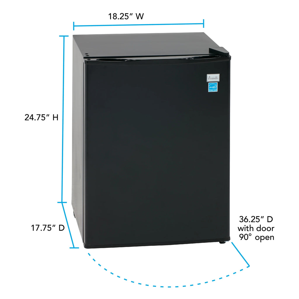 Avanti 2.4 cu. ft.??Compact??Refrigerator, Mini-Fridge, in Black (RM24T1B)