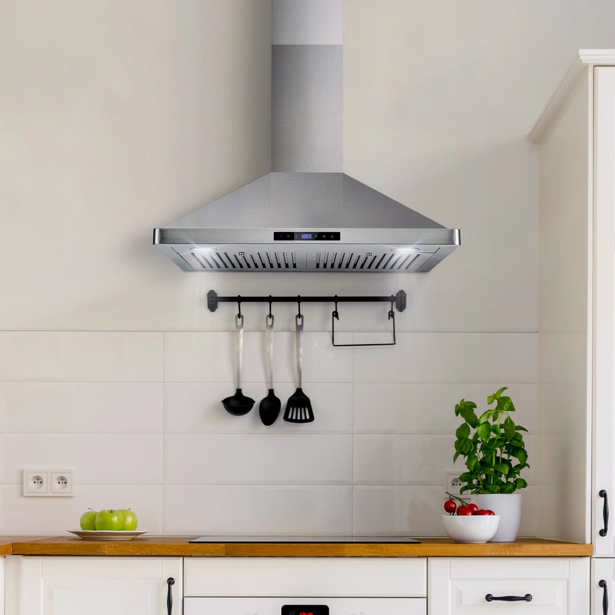 Cosmo 30 in. Ducted Range Hood in Stainless Steel with Touch Controls, LED Lighting and Permanent Filters