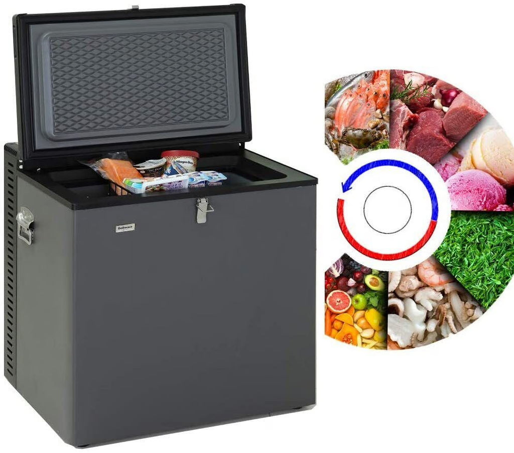 Smad 2.4 Cu ft Gas Fridge Chest Freezer Refrigerator 12V/110V Caravan Truck Home