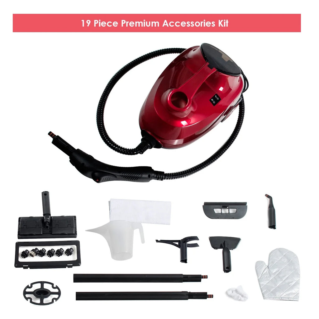 Costway 2000W Heavy Duty Steam Cleaner Mop Multi-Purpose W/19 Accessories 4.0 Bar 1.5L