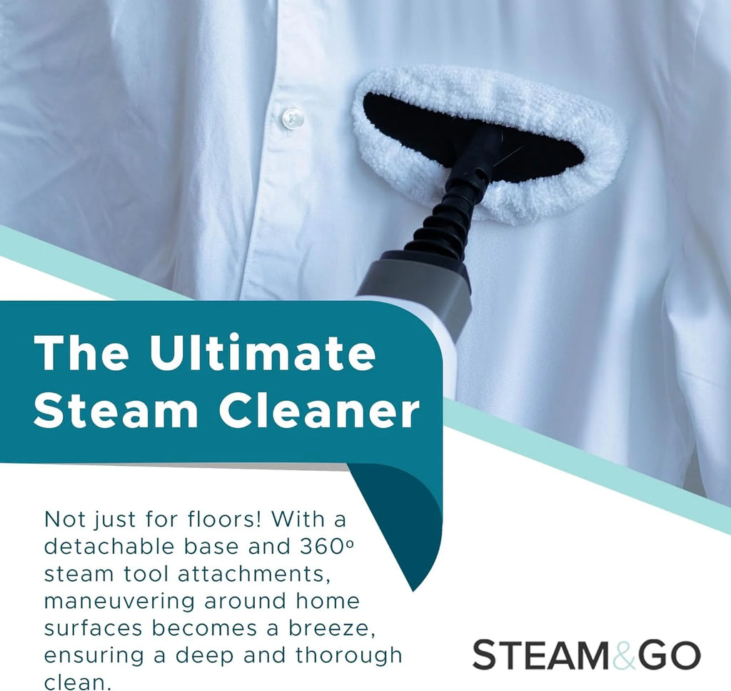 Steam & Go Supra Pro 10-in-1 Steam Cleaner Machine with Cleaning Attachments