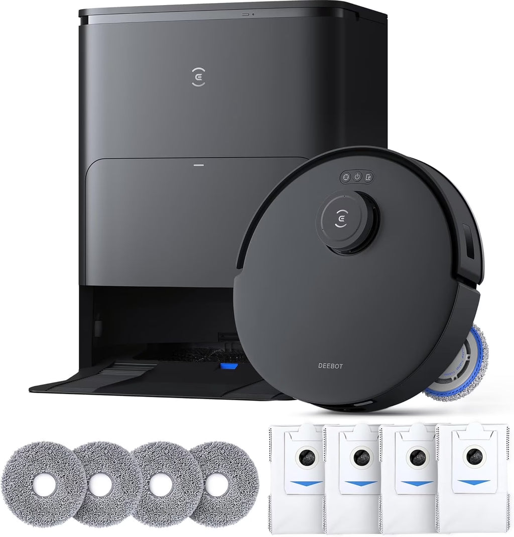 ECOVACS DEEBOT T30S Care Robot Vacuum & Mop - 11000Pa, ZeroTangle, TruEdge Mopping, Self-Emptying, Auto-Mop Lifting