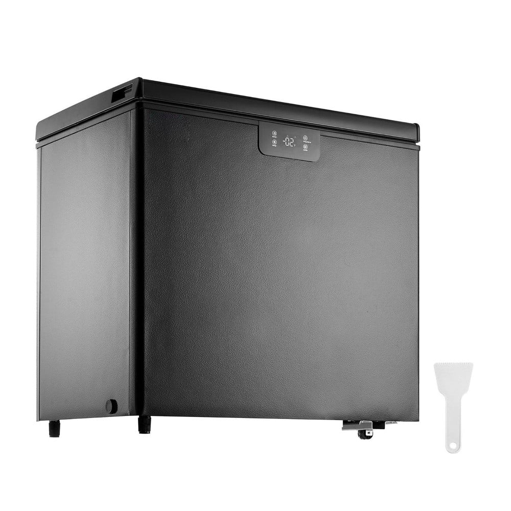 Choco Moon Large Capacity 14.5 Cu.ft Chest Freezer, 345L Storage, 4 Slide-Out Baskets, Lockable Lid, 8 Temp Control Levels, Energy-Efficient LED Lights, 6 Swivel Casters for Easy Mobility