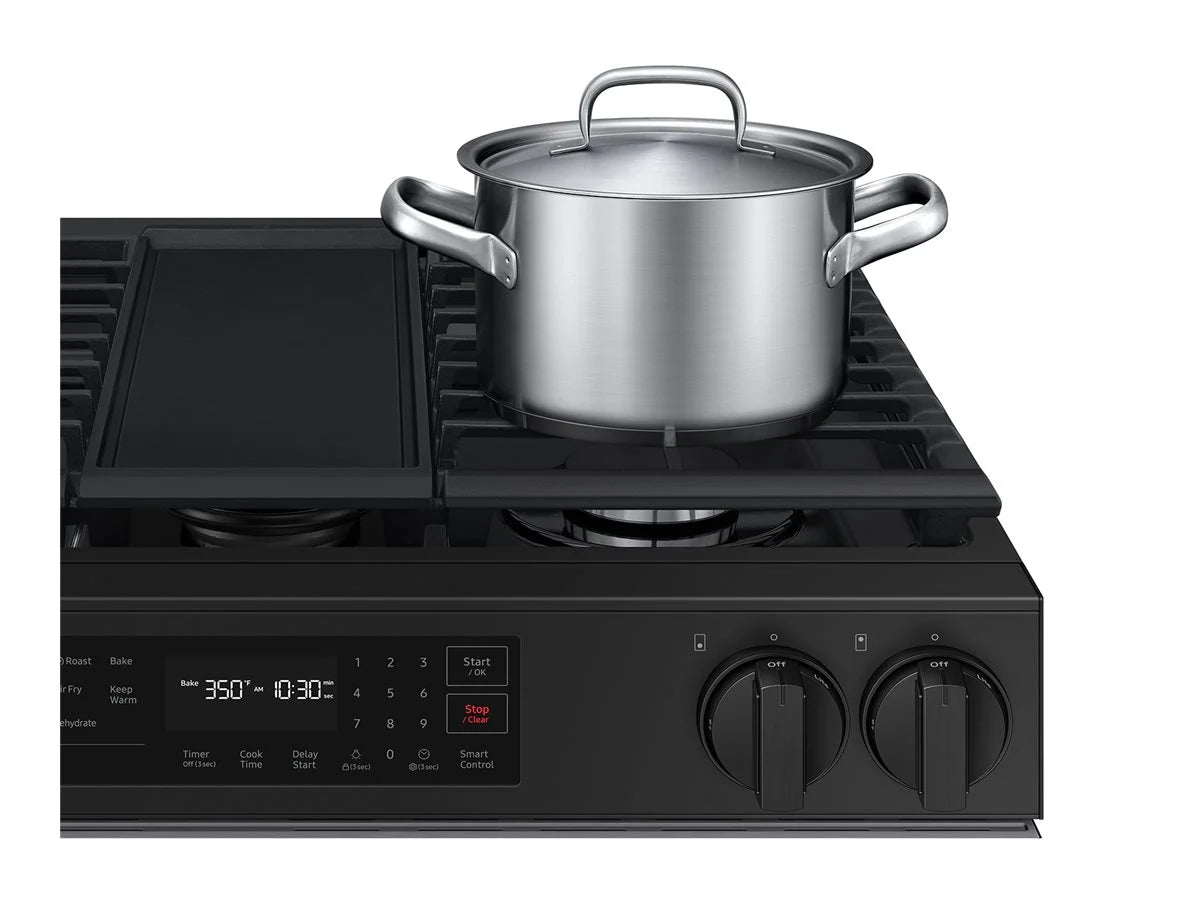 Samsung Bespoke Smart Slide-In Gas Range 6.0 cu. ft. with Air Fry & Precision Knobs NSG6DG8300SR