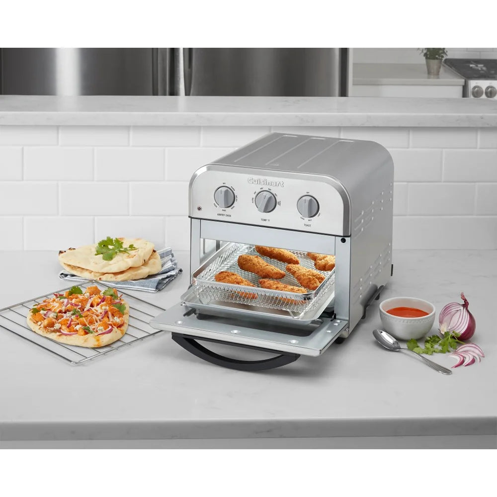 Cuisinart TOA-26 Compact AirFryer/Convection Toaster Oven Stainless Steel Bundle with 2 YR CPS Enhanced Protection Pack