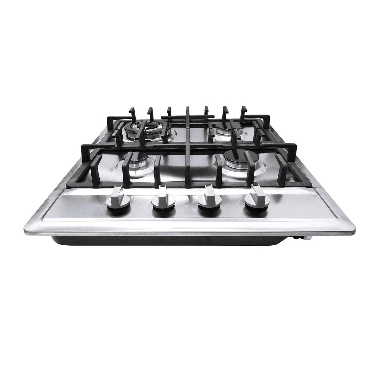 Stainless Steel 4-Burner Gas Stove, 3.0KW+1.75KW+1.0KW, Built-In Cooktop with Rotary Switch for Homes, Restaurants