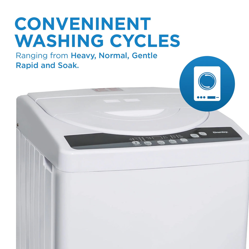 Danby DWM065A1WDB-6 1.8 cu. ft. Compact Top Load Washing Machine in White