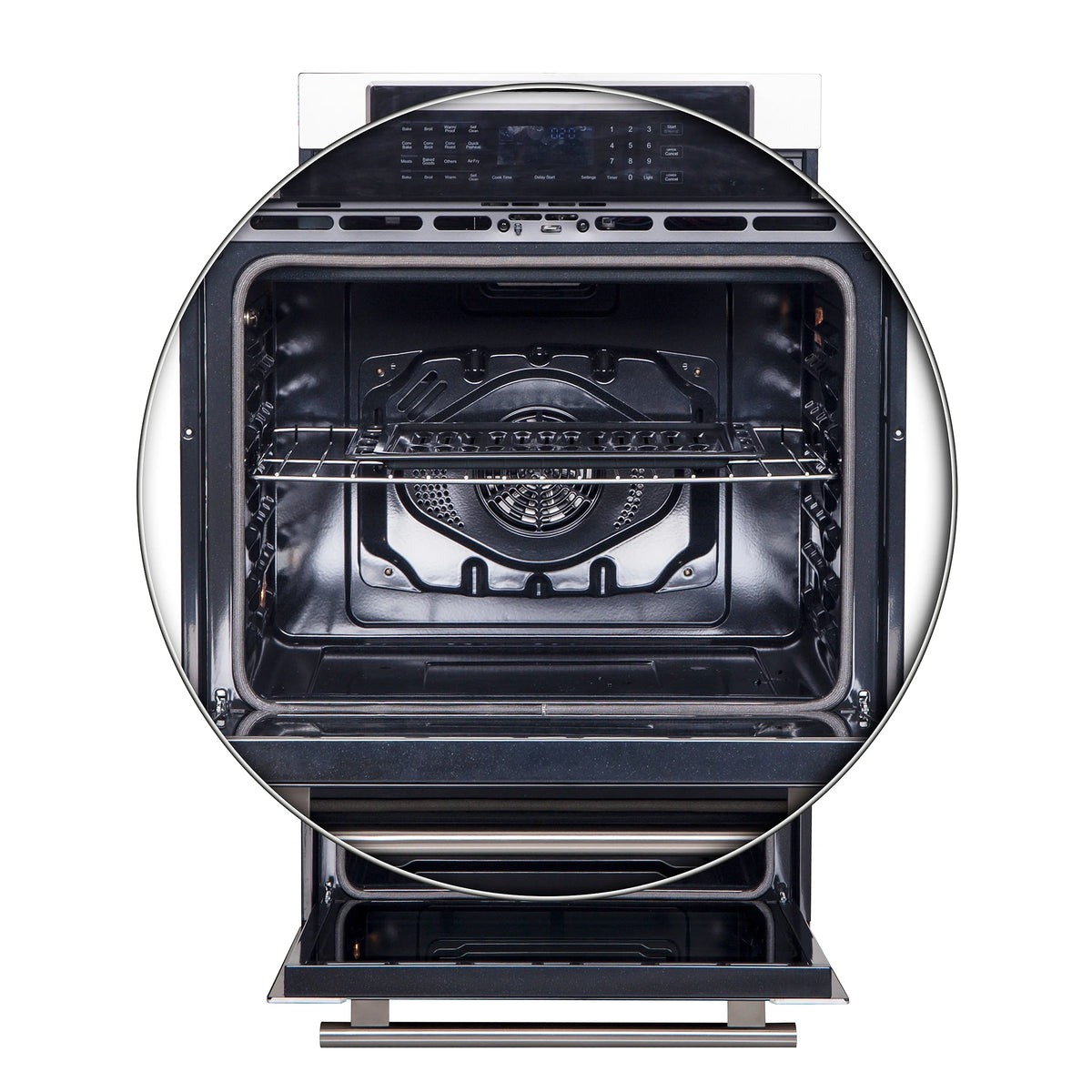 Forno Villarosa 30-Inch Built-In Double Wall Oven, Stainless Steel, Convection Cooking, Touch Control Panel, Self-Cleaning Function