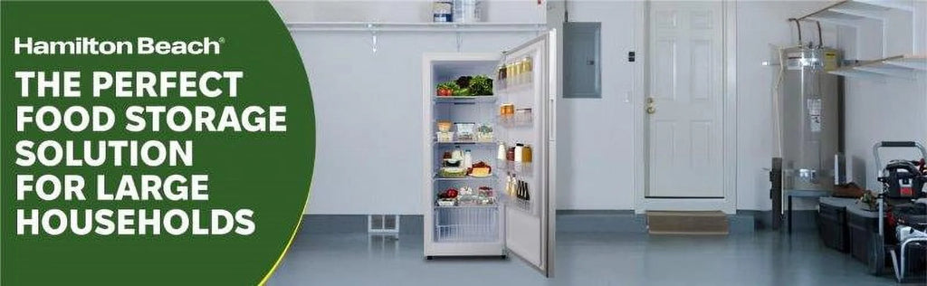 Hamilton Beach 17 cu. ft. Convertible Freezer Refrigerator, Upright Fridge Freezer with Electronic Temperature Control, Energy Efficient White Convertible Fridge - HBFRF1798, White