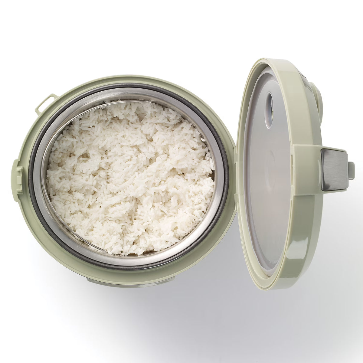 Starfrit 14-Cup Low-Carb Electric Rice Cooker, Green/Gray��with 7 Presets, 024737-001-0000