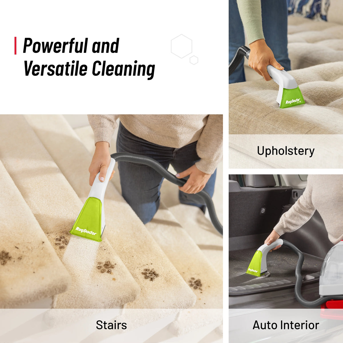 Rug Doctor Pet Portable Spot Cleaner, 2X Suction Power*, Lightweight Pet Carpet Cleaner Machine, Pro-Grade Power Removes Stains & Odors from Rugs, Carpets And Upholstery
