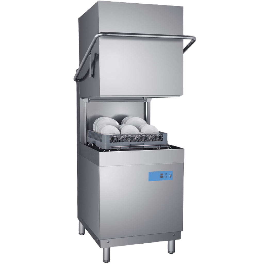 NSF 28 in. Single Rack Door Type Dishwasher, High Temp with Booster, 3-phrase 240V Freestanding Washer