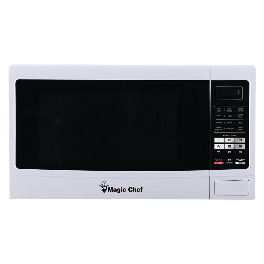 Magic Chef 1.6 Cu. ft. 1100W Countertop Microwave Oven with Push-Button Door in Black, New