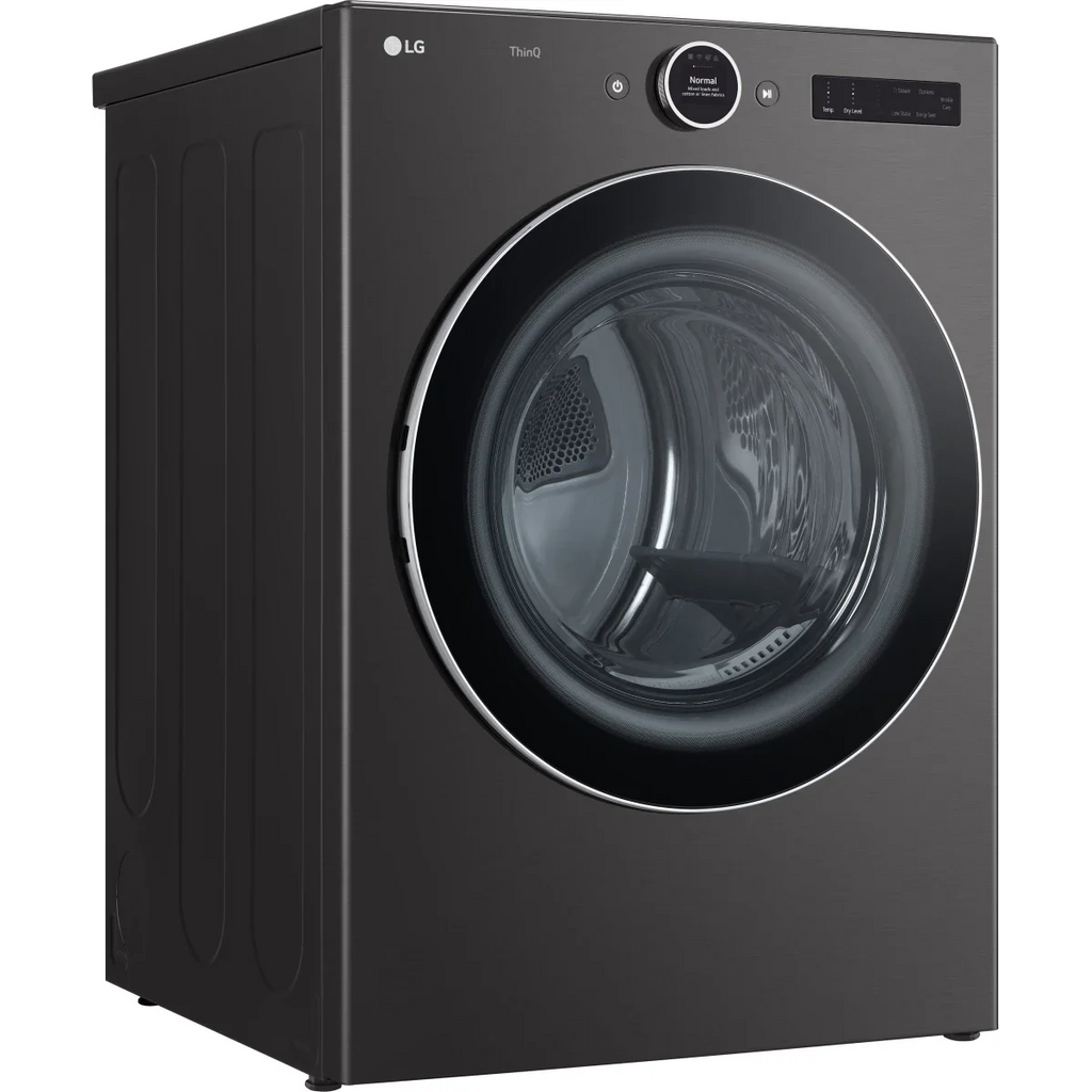 LG DLEX6700B 7.4 Cu. Ft. Black Steel Stackable Front Load Smart Electric Dryer with TurboSteam