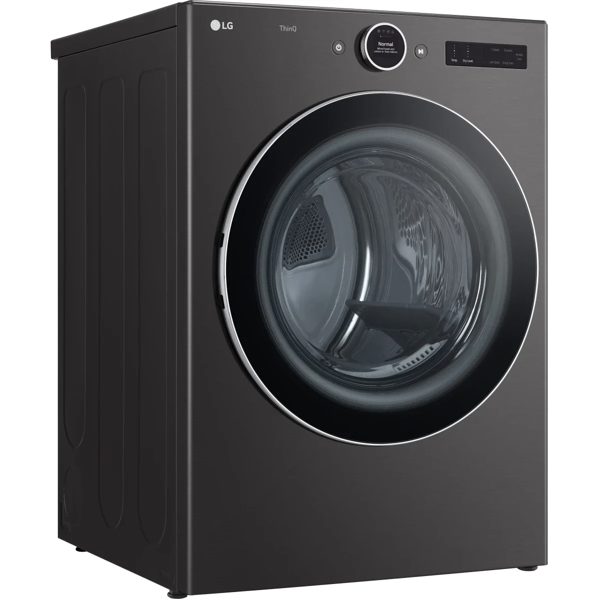 LG DLEX6700B 7.4 Cu. Ft. Black Steel Stackable Front Load Smart Electric Dryer with TurboSteam