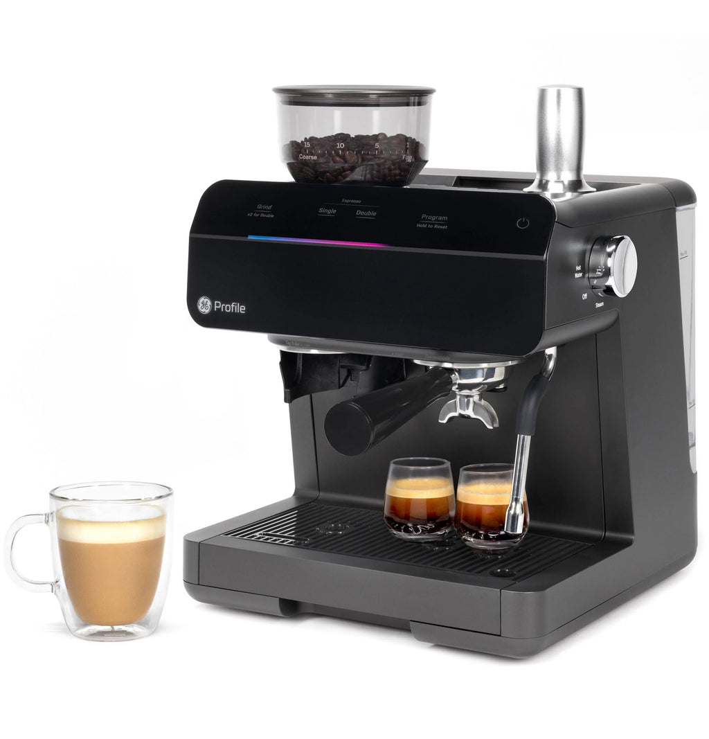 GE Profile® 15Bar 2Cup Semi Automatic Espresso Machines in Black