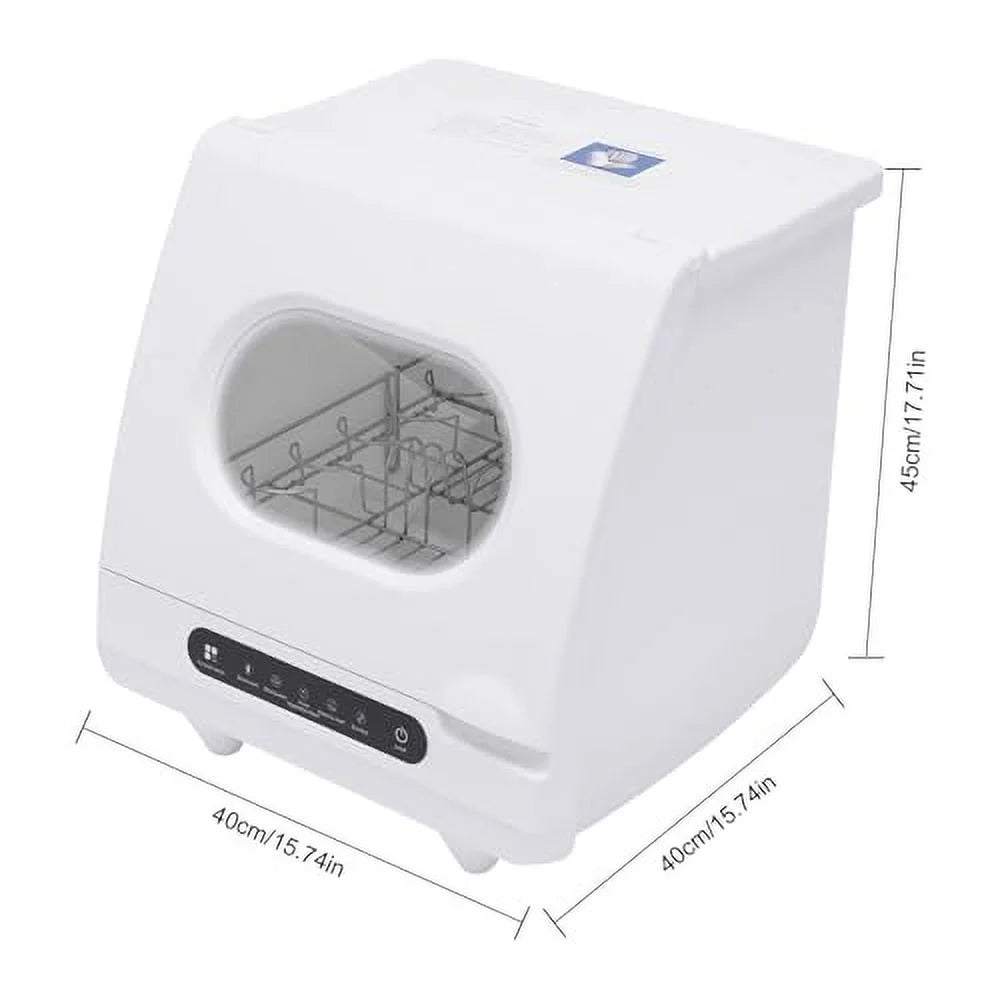 Portable Mini Dishwasher Countertop, 1200W 5 Washing Programs Display Washing Programs Table Top Dishwasher, With 360��Dual Spray, Portable Compact Dishwasher, L15.7xW15.7xH17.72in