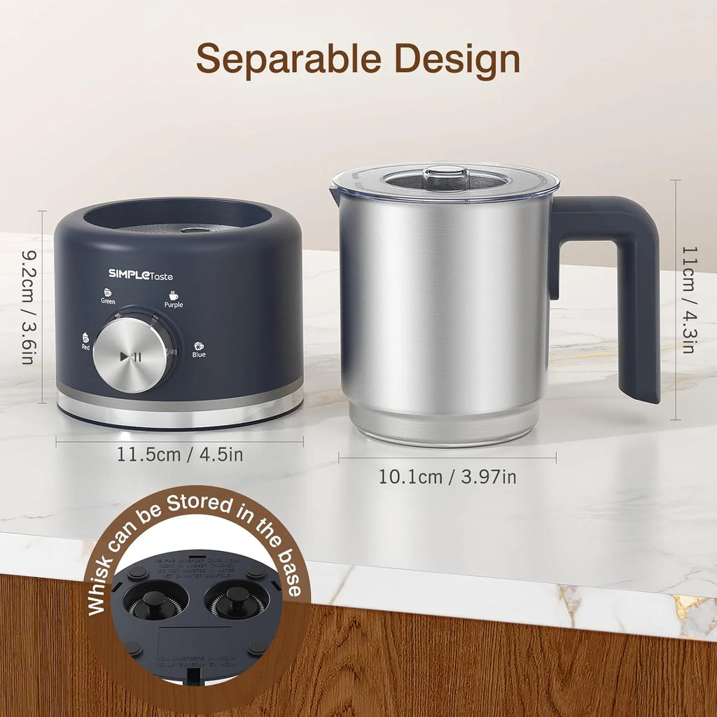 Milk Frother, 4 in 1 Electric Milk Steamer, 16.91oz/500ml Automatic Warm and Cold Foam Frother for Coffee, Latte, Macchiato, Cappuccino, Hot Chocolate