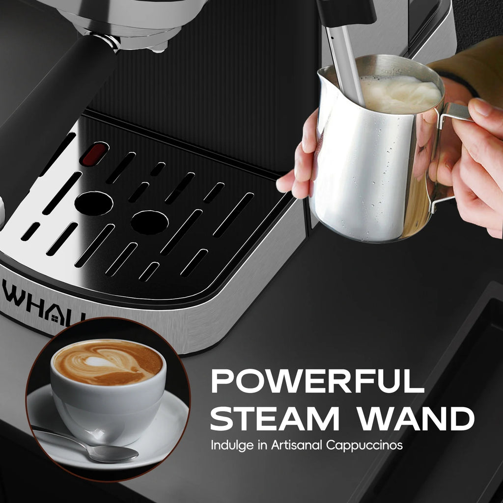 WHALL Touchscreen Espresso Machine 20 Bar��Espresso Coffee Maker with Milk Frother Steam Wand, Stainless Steel Coffee Machine with Removable Water Tank New