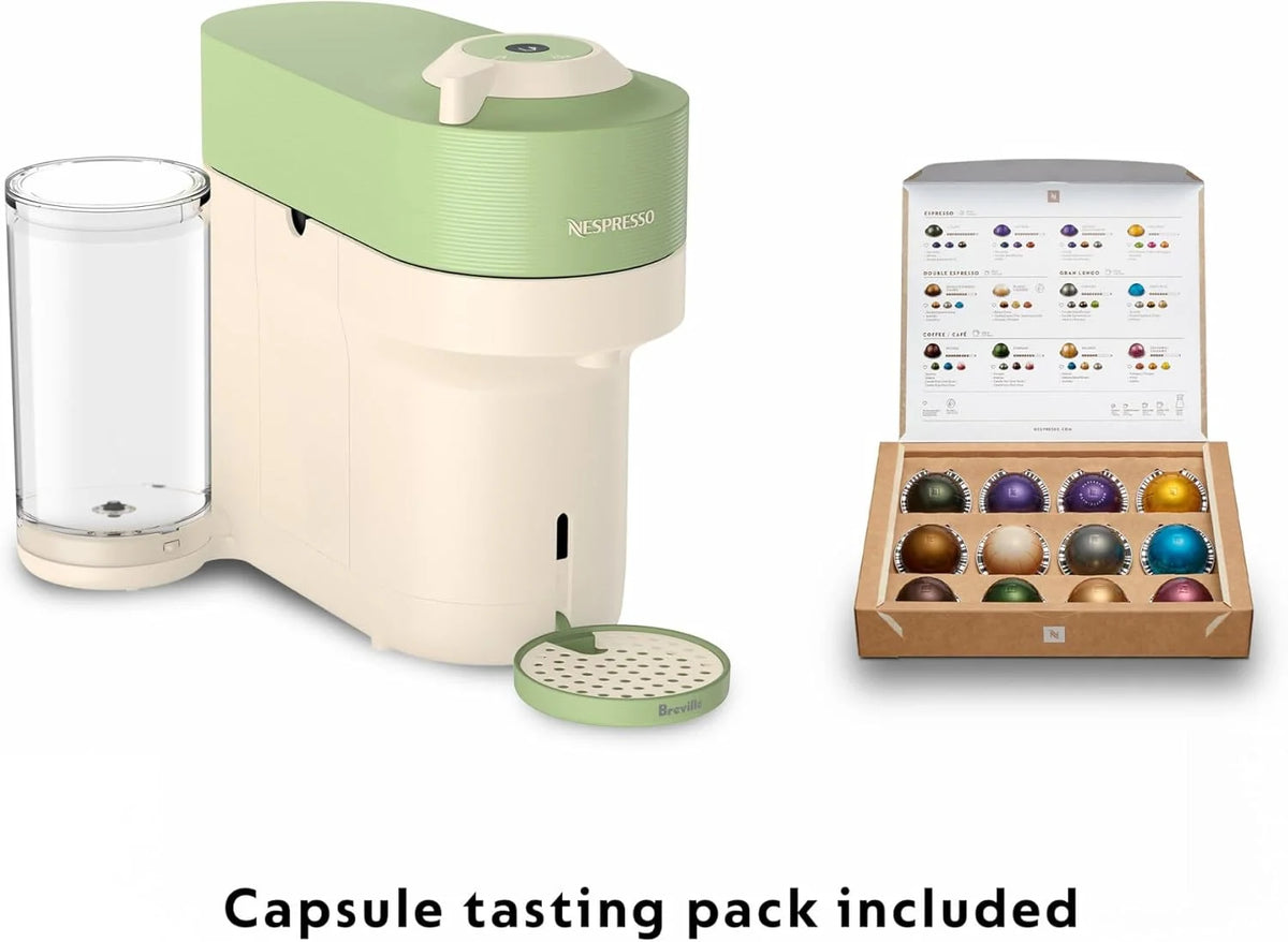 Nespresso Vertuo Pop+ Coffee and Espresso Maker by Breville, Aqua Mint