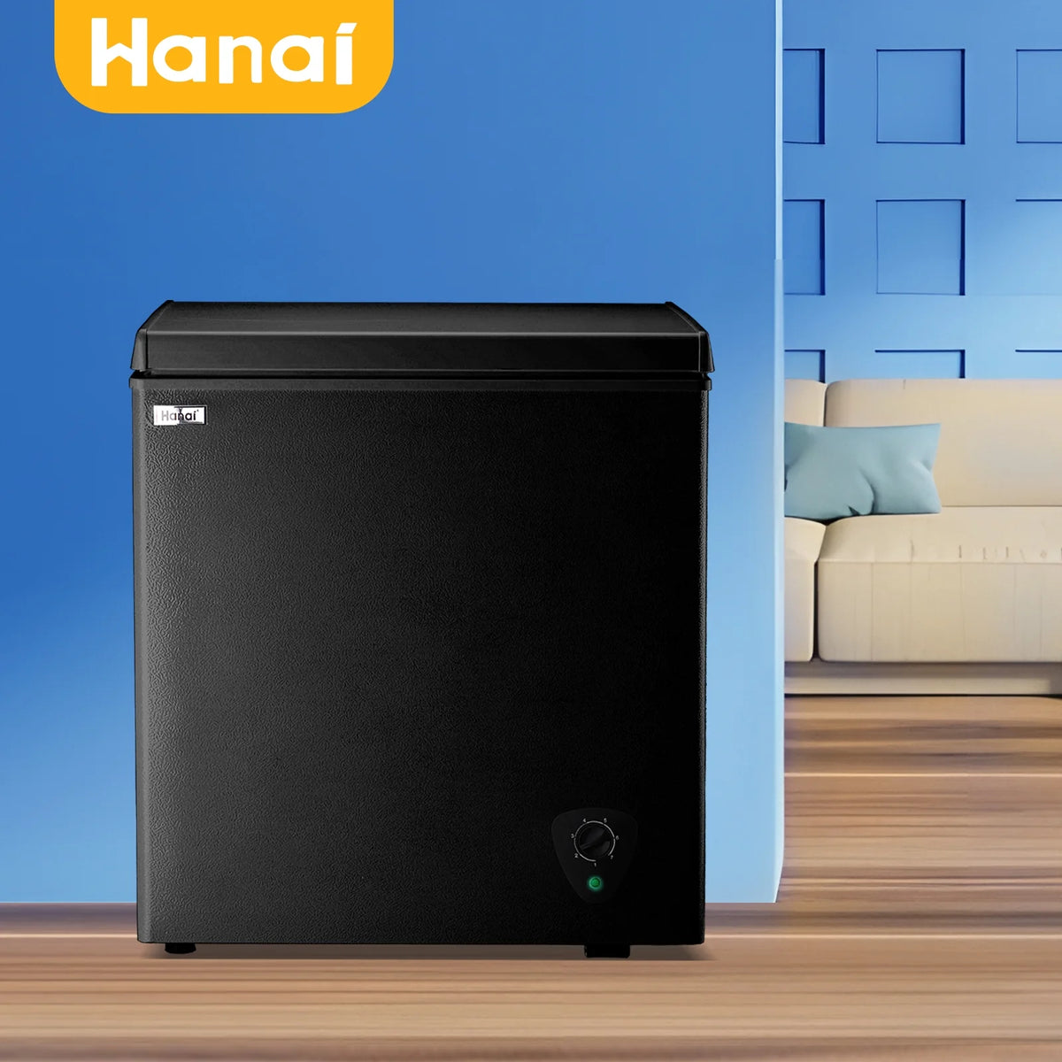WANAI 5.0 Cu.ft Compact Freezer, Fast Cooling, Top Door Design, Energy-Efficient Deep Freezer White