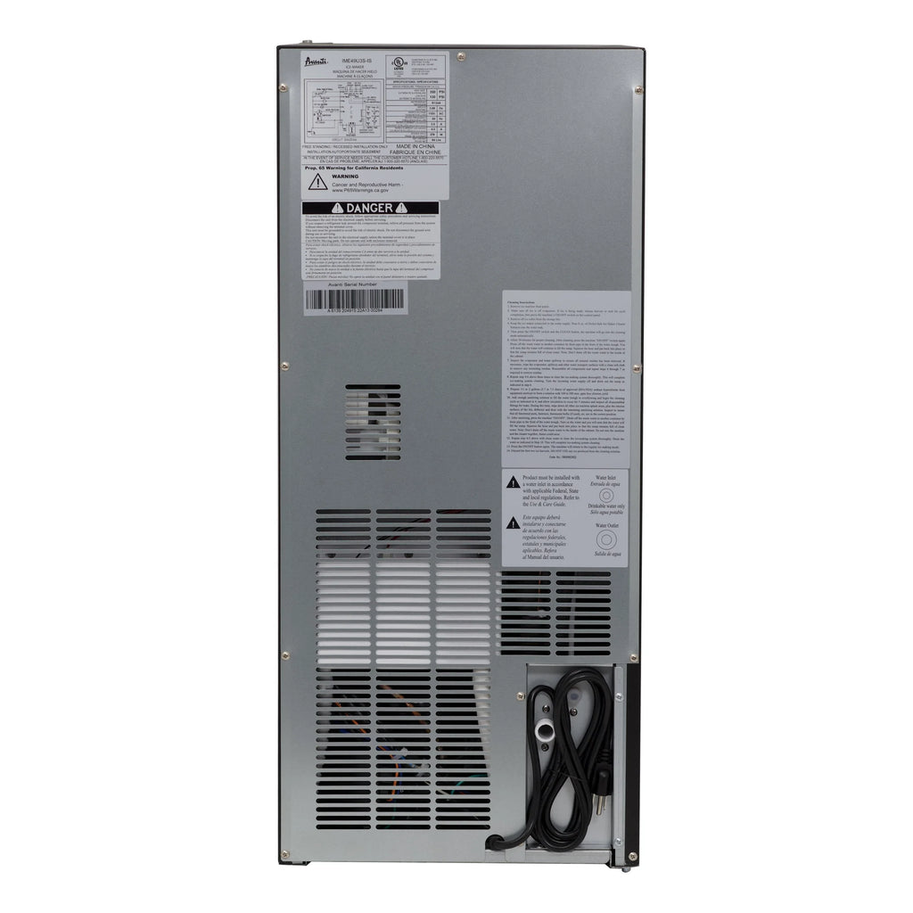 Avanti ELITE Built-in or Freestanding Ice Maker, 15", in Stainless Steel (IME49U3S-IS)