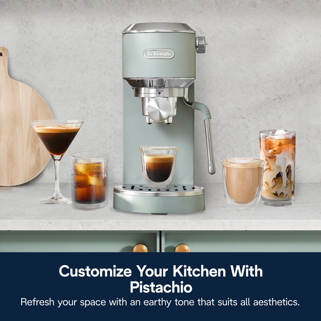 De’Longhi Dedica Duo Espresso Machine, Compact Size with Built in Frother for Latte Art, Brew Espresso, Cold Brew, Lattes & More, Stainless Steel