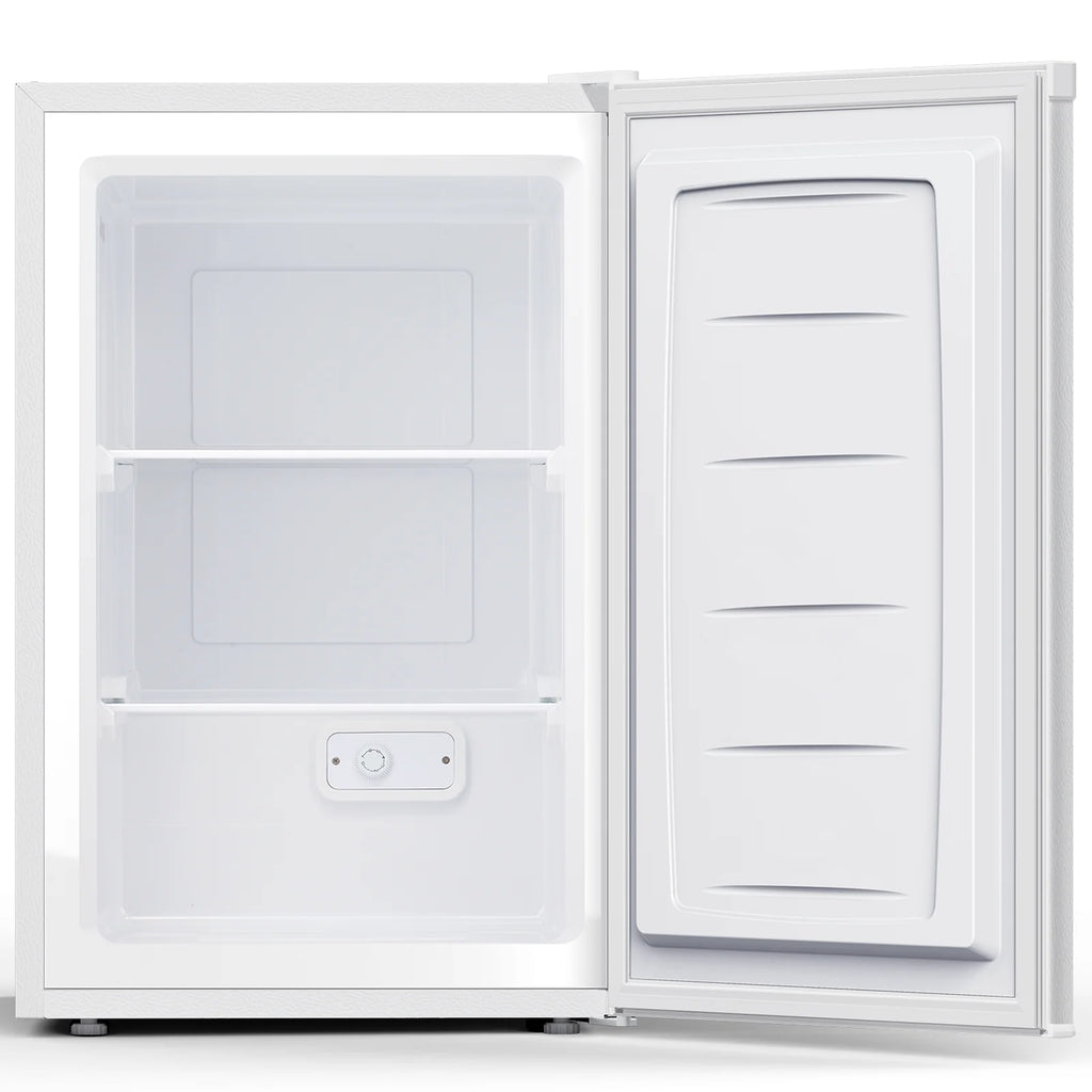 KNDKO 3.2Cu.ft Upright Freezer, Compact Freezer with Removable Shelves, Adjustable Thermostat for Home/Kitchen/Office, SILVER