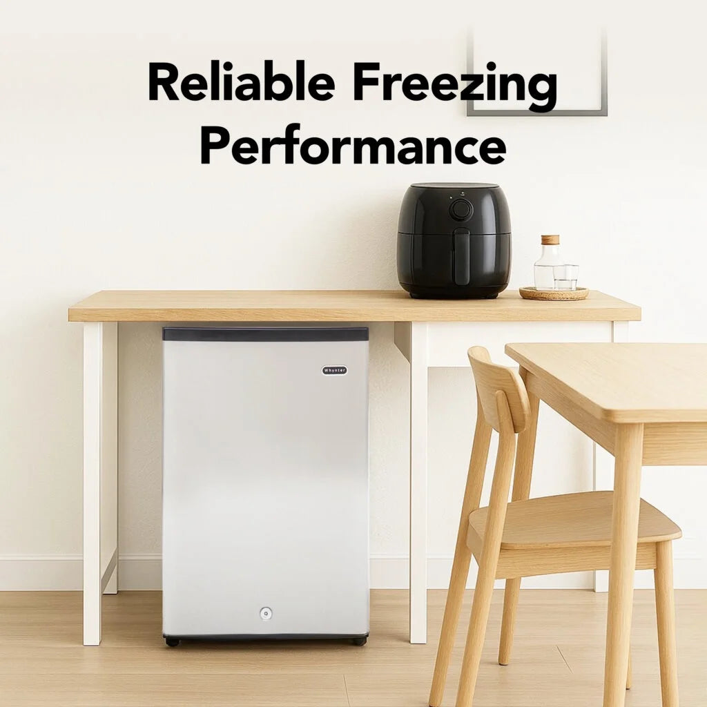 Whynter Cuf-210SS Energy Star Stainless Steel Upright Freezer with Lock, 2.1 cu ft