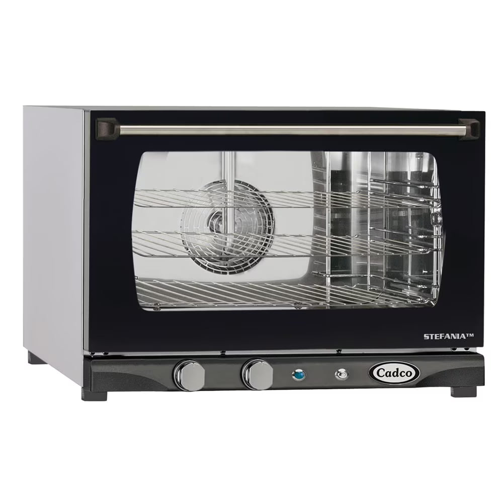Cadco XAF-113 Heavy-Duty Countertop Convection Oven with Manual Controls and Humidity, Stainless Steel, NSF, 120v, For Commercial Use, 120 lbs.