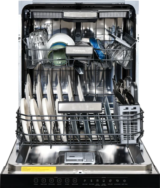 Kenmore 24�?Built-In-Dishwasher w/ 3rd Rack & Turbo Dry-SS Pocket handle