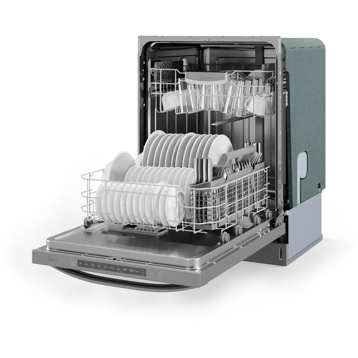 Midea 49 dBA Ultra-Quiet Dishwasher with Extended Dry, Stainless Steel