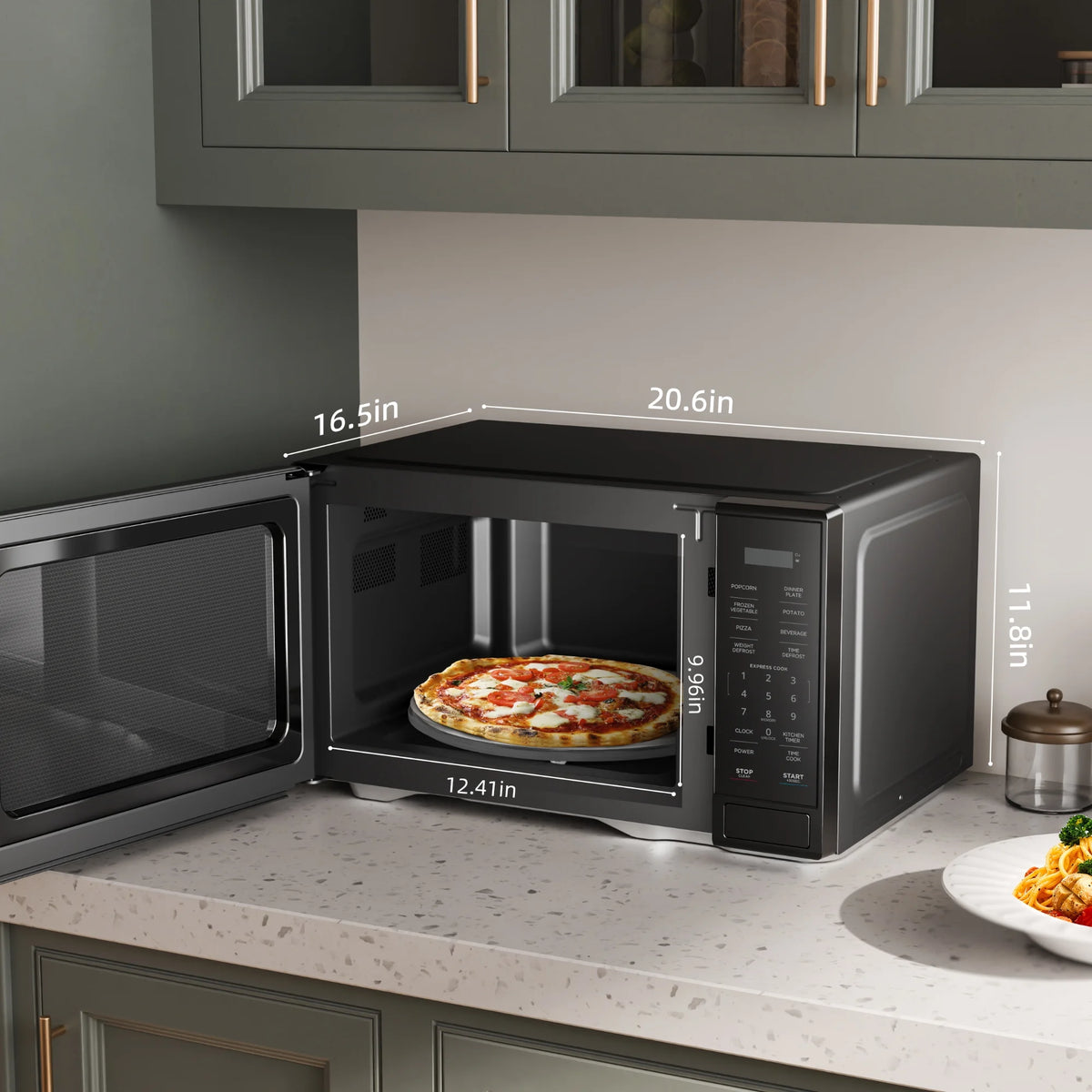 Mainstays 1.1 Cu. ft Microwave Oven in Black
