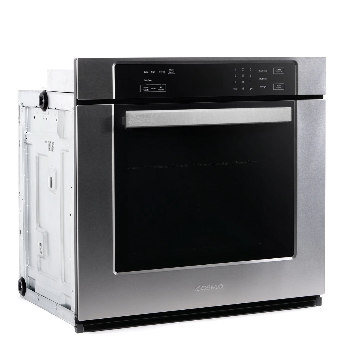Cosmo 3 Piece Kitchen Appliance Package With 36" Electric Cooktop 36" Wall Mount Range Hood 24" Single Electric Wall Oven Kitchen Appliance Bundles