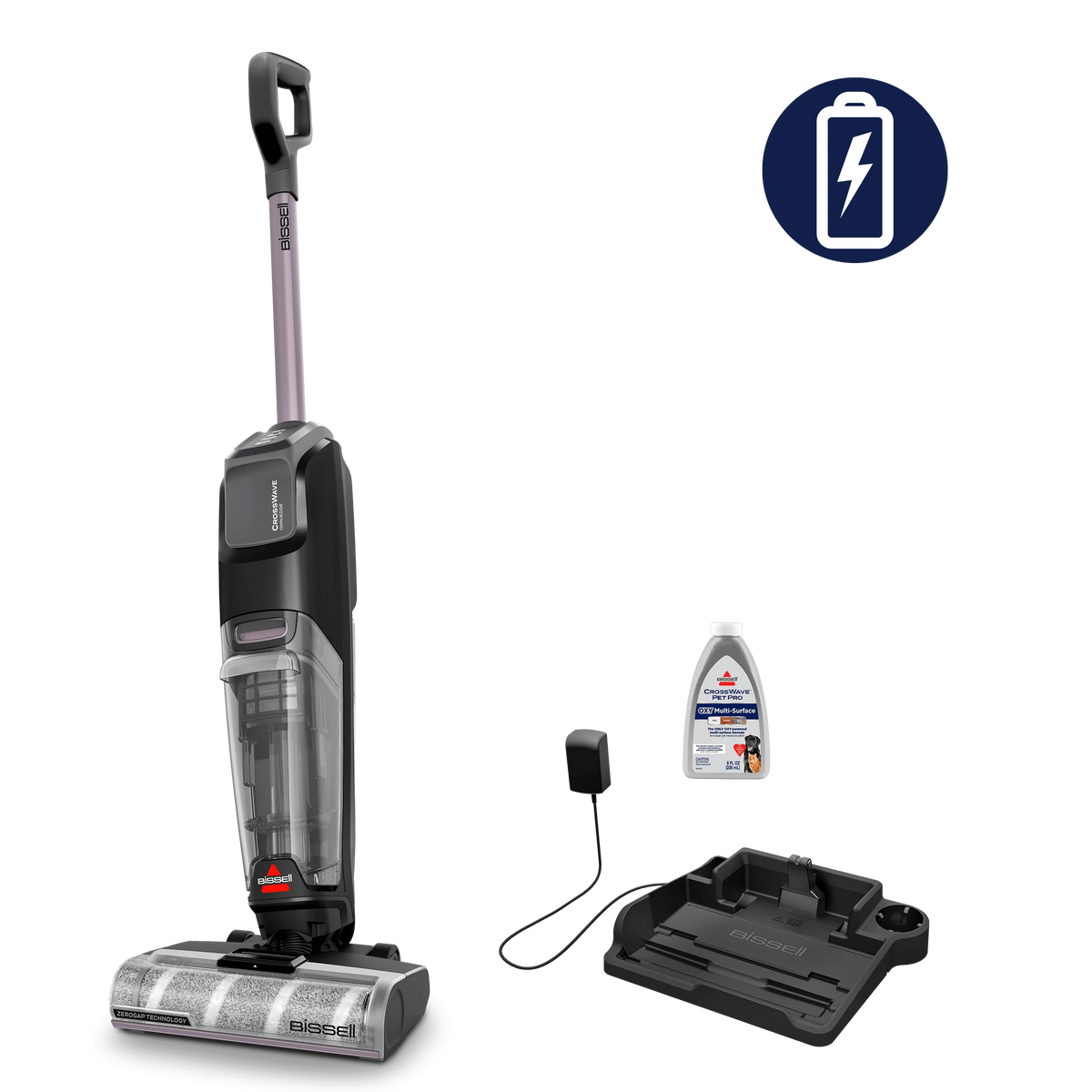 BISSELL CrossWave OmniEdge, Cordless, Wet Dry Vacuum, for Tile, Sealed Wood Floors, Laminate, and Area Rugs, Zero Gap Technology, Easy Cleaning, Two Tank Technology, 4125W