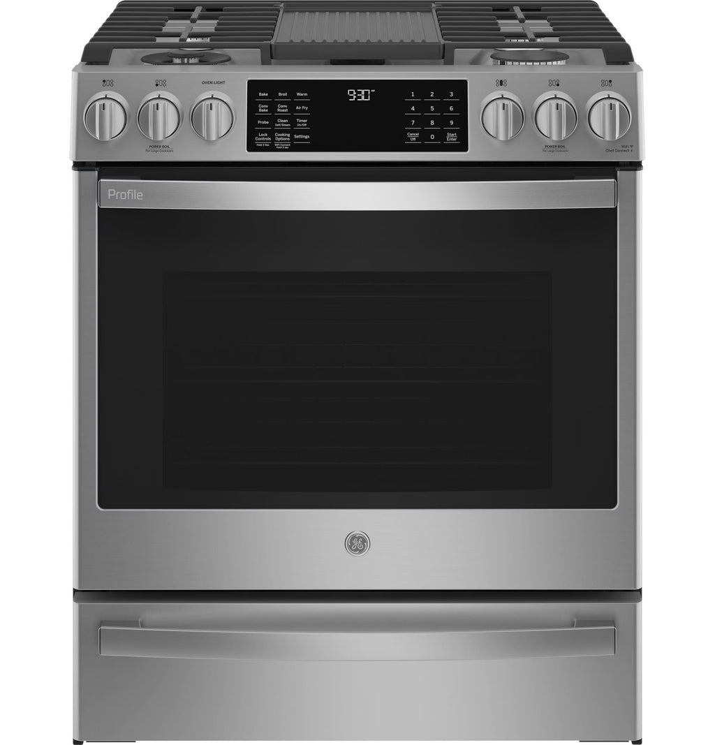 GE Profile PGS930YPFS 5.6 Cu. Ft. Stainless Steel Slide-In Gas Range