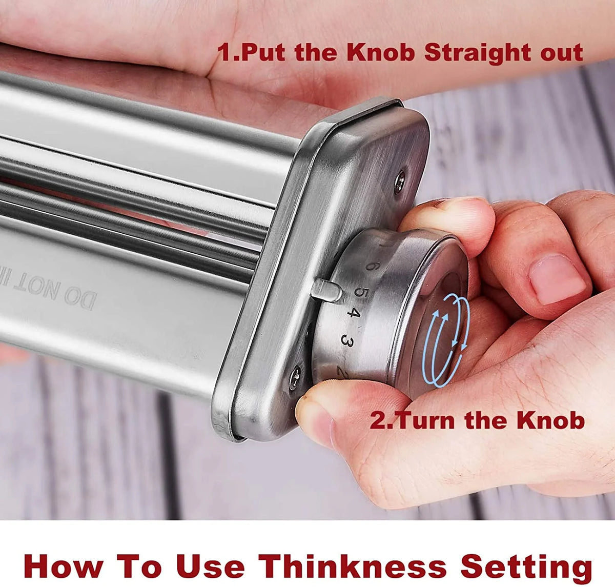 TOCOKEID 3Pcs Stainless Steel Pasta Attachment for KitchenAid Stand Mixer Included Dough Sheet Roller, Spaghetti Cutter and Fettuccine Cutter Maker