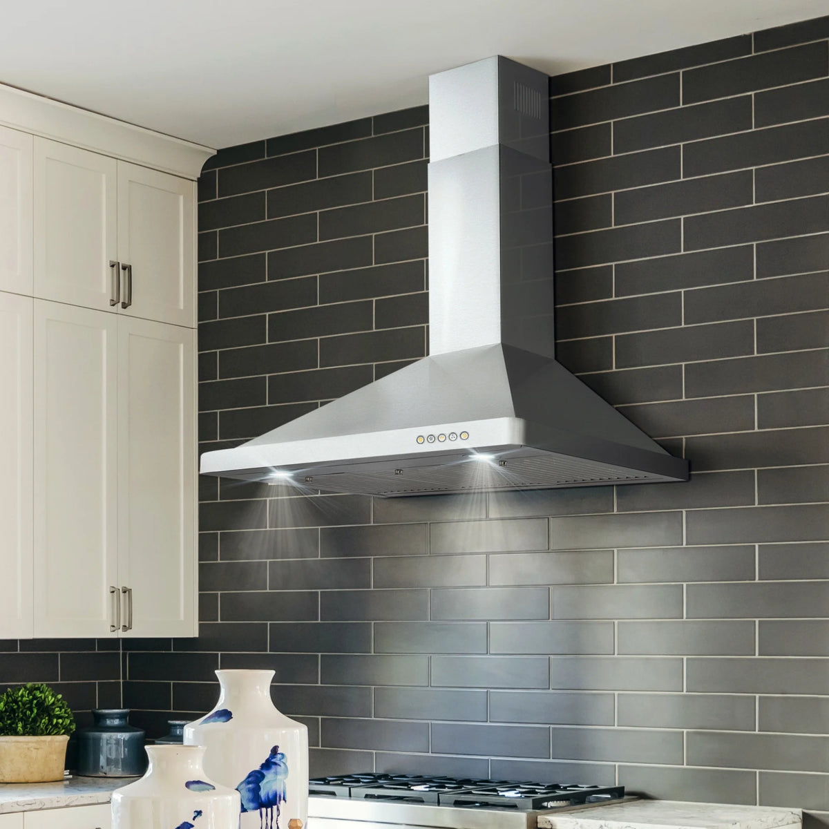 Cosmo 30 in. Ducted Range Hood in Stainless Steel with Touch Controls, LED Lighting and Permanent Filters