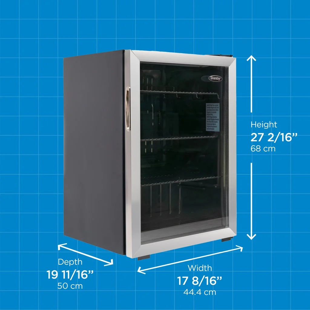 Danby 2.6 cu. ft. Free-Standing Beverage Center in Stainless Steel DBC026A1BSSDB