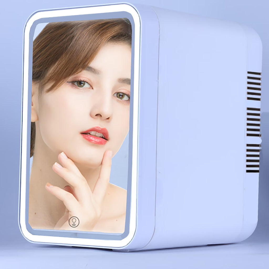 Car Refrigerator 6L Beauty M Irror LED Light Dormitory Mini Refrigerator Cosmetics Facial M Ask Refrigerator High-quality