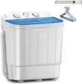 Dimedeal Portable 18lbs Twin Tub Mini Washing Machine, 11lbs Washer & 7lbs Spinner with Drying Rack & Hangers