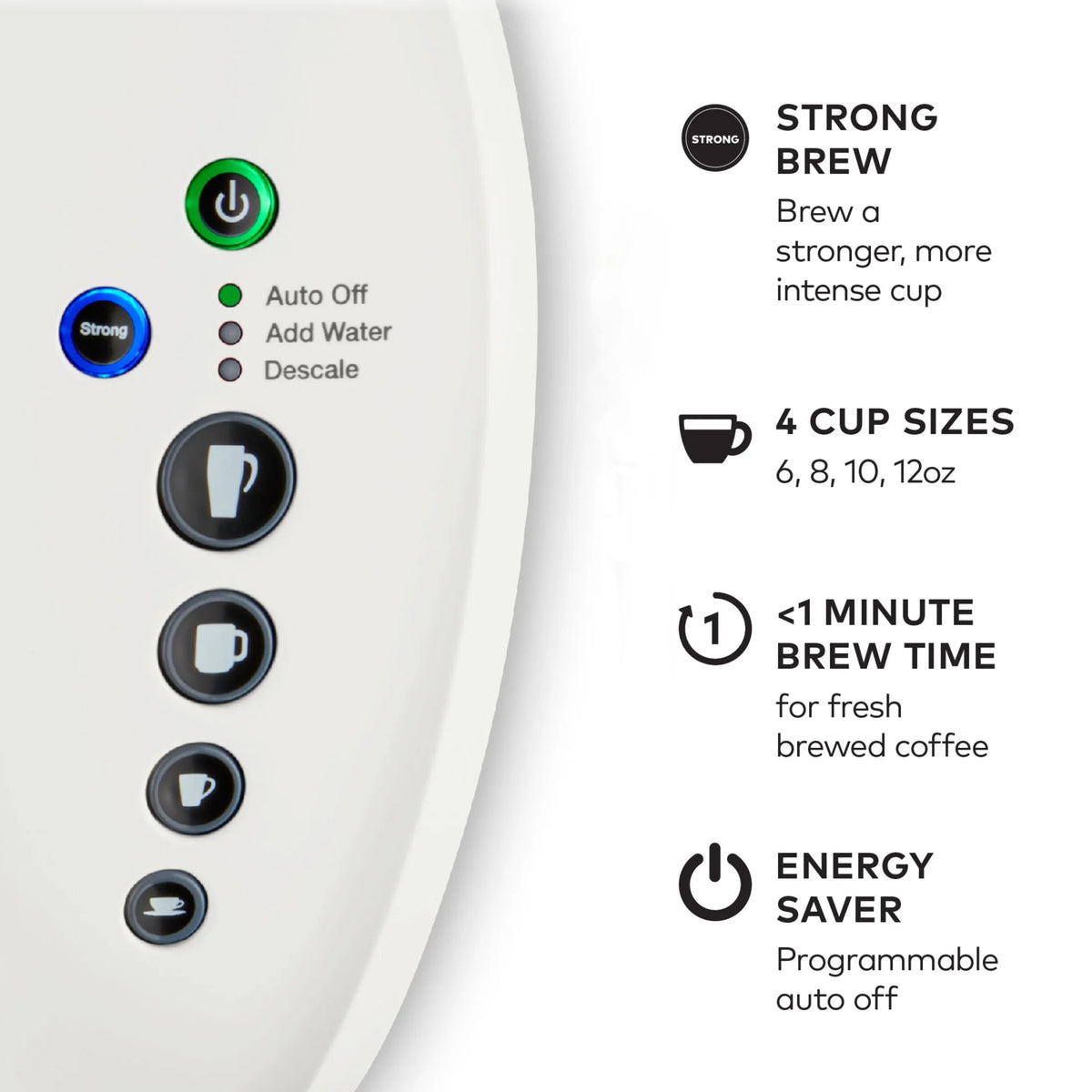 Keurig K-Select Single-Serve K-Cup Pod Coffee Maker, Matte White