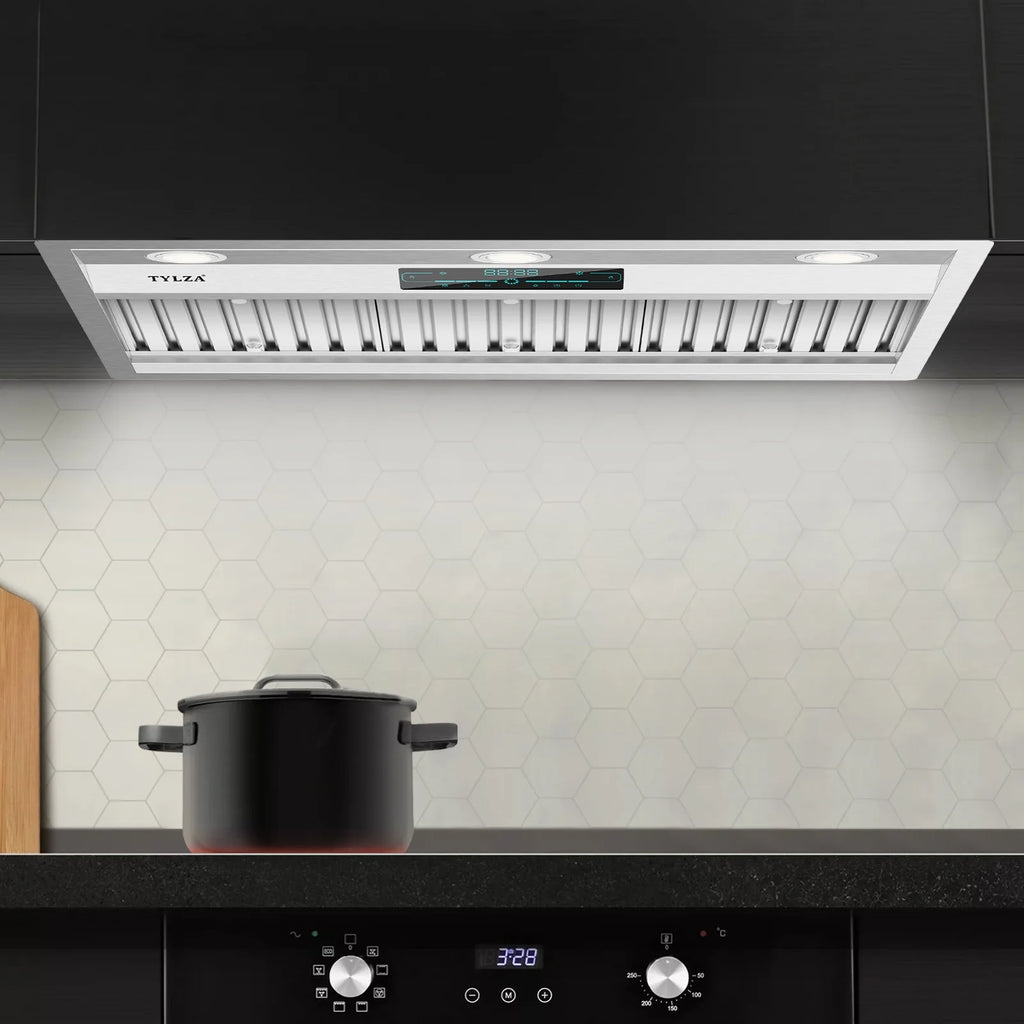 30 inch Built-in/Insert Range Hood, 900 CFM Ducted/Ductless Insert Range Hood with Charcoal Filter