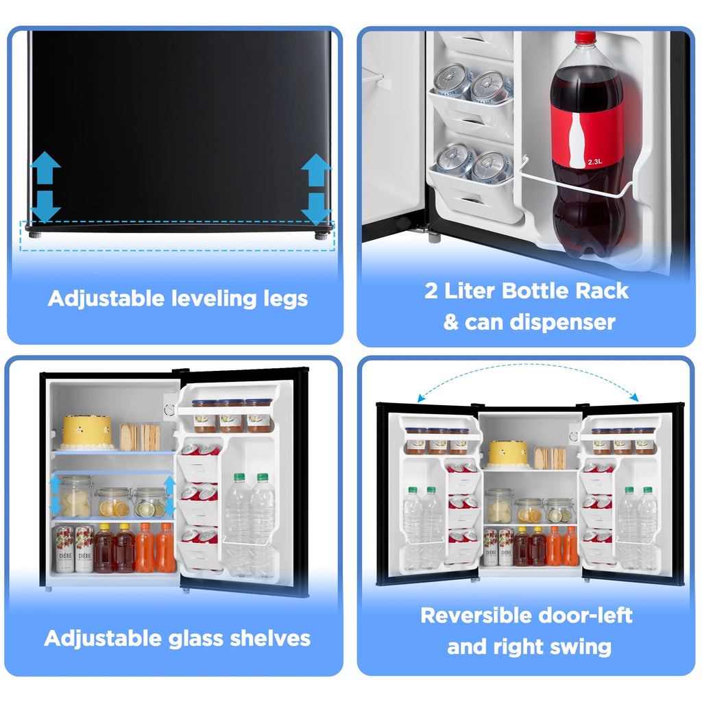 Mainstays 2.7 Cu. ft. Single Door Mini Refrigerator, Black