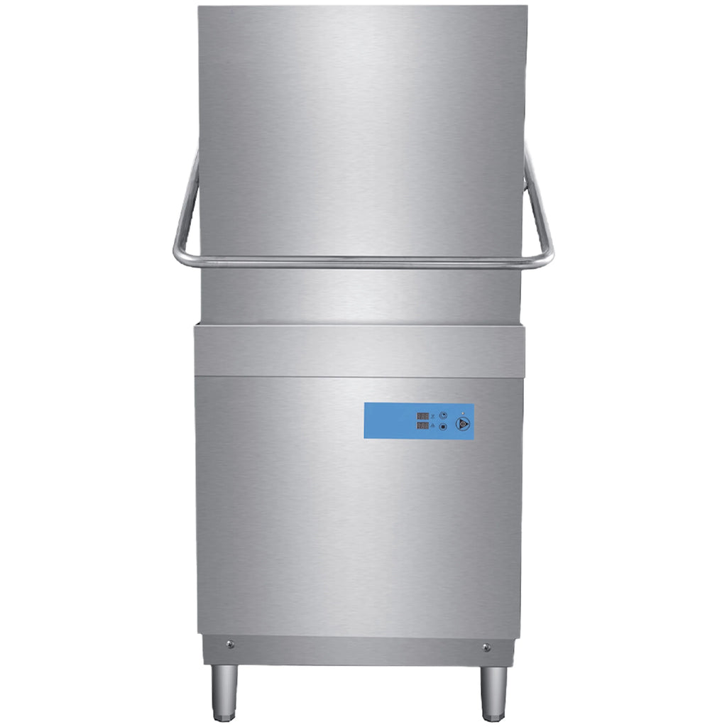 NSF 28 in. Single Rack Door Type Dishwasher, High Temp with Booster, 3-phrase 240V Freestanding Washer