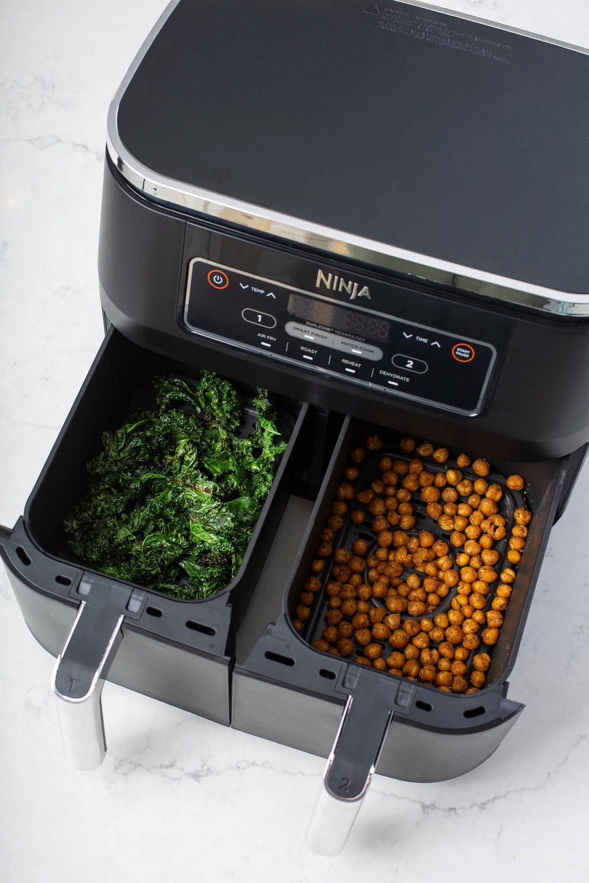 Restored Ninja DZ100 Foodi? 4in1, 8Qt., 2Basket Air Fryer with Dualzone? Technology (Black) (Refurbished)