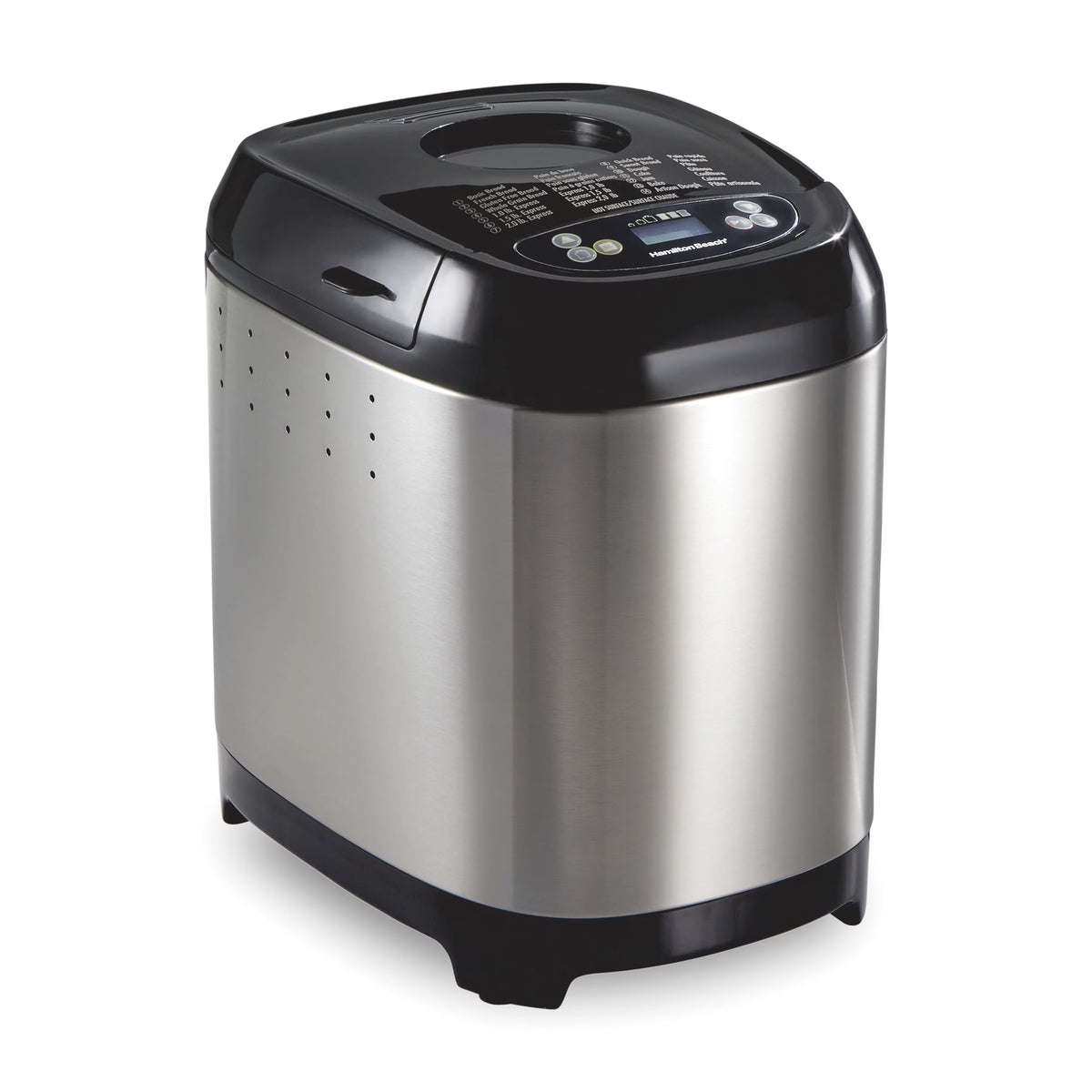Hamilton Beach 2 lb Bread Maker Machine, Artisan Dough Bread Maker with 14 Settings, Black & Stainless Steel